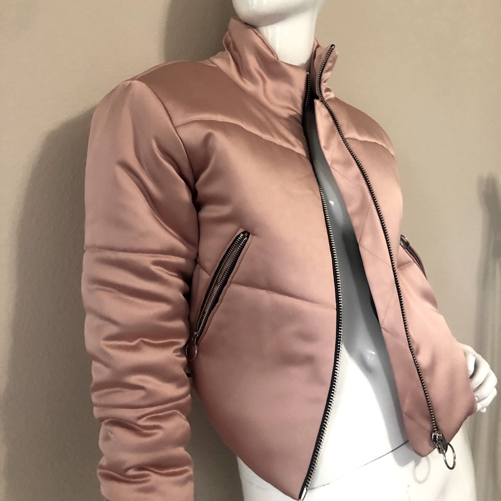 Topshop pink Metallic Jacket